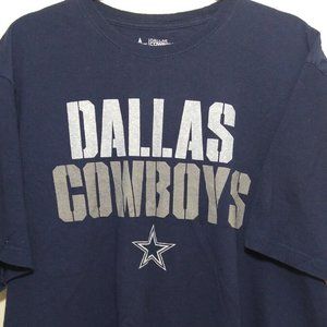 Dallas Cowboys Authentic Graphic T Shirt Navy Blue NFL Size XL